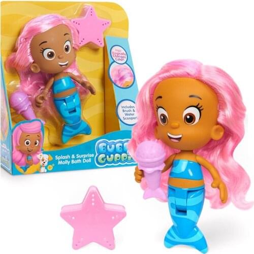 New Bubble Guppies Molly Bath Doll Figure Toy Set 20cm Cute Kids Baby Bath Toys Dolls Children Girls Christmas Gifts