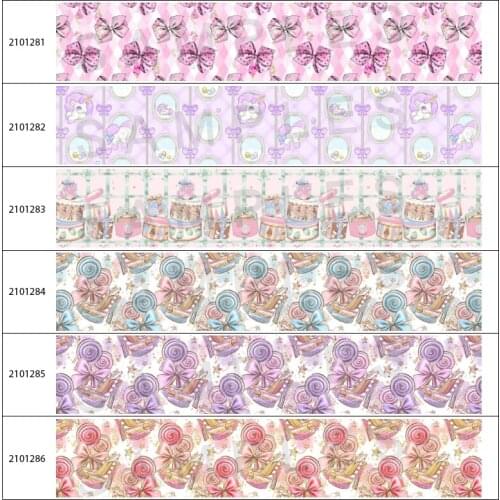 Ribbon Cherry Strawberry Fruit Printed Pattern for DIY Handmade Material Headdress Cake Grosgrain Tape 5Yards 25mm/38mm/50mm