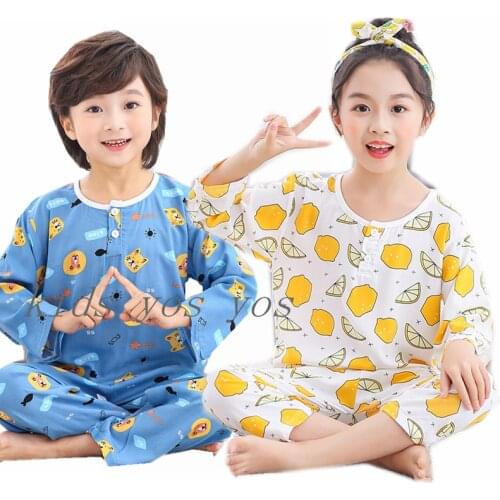 Summer Girls Clothes Kids Boys Sleepwear Pajamas Sets Nightwear Baby Clothes Cartoon Homewear Set Cotton Children Pyjamas Suit
