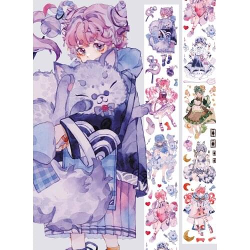 Dreamy Kawaii Lori PET Washi Tapes Bullet Journal Masking Tape Adhesive Tape DIY Scrapbooking Decoration Washi Sticker