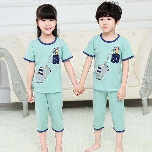 Fashion Cartoon Clothing Cartoon Picture Baby Boys Girls Summer Clothes T-shirt+shorts Baby Girl Casual Cotton Clothing Sets