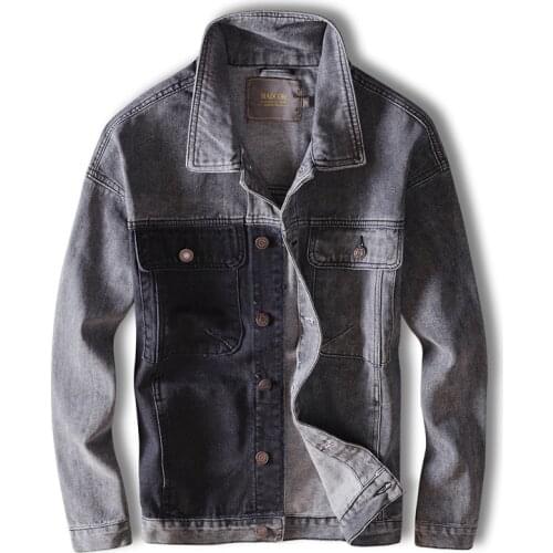 ERENEJIAN Mens Hi Street Jeans Jacket And Coat 2021 Spring Autumn Denim Outerwear Tops For Male Streetwear Clothing