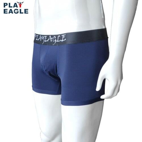PLAYEAGLE Breathable Underpants Mens Boxers Panties Ice Silk Underwear Men Boxer Shorts Intimate Clothing Trousers