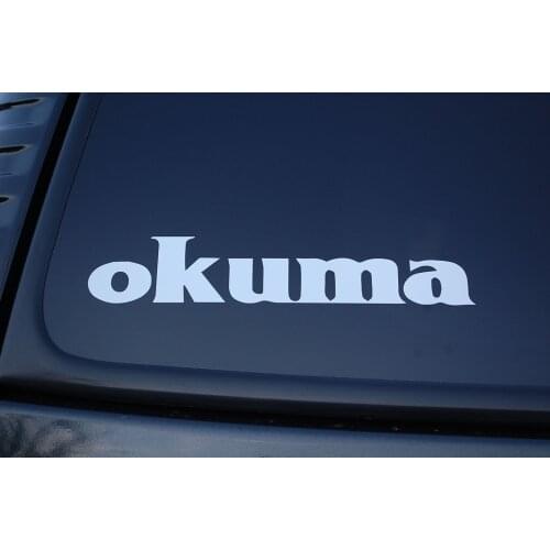 Okuma Fishing Sticker Vinyl Decal Reels Rods Tackle Fish Window sticker 15cm