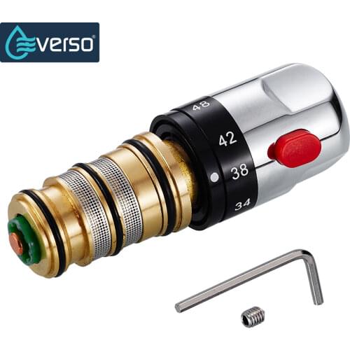 Brass Thermostatic Mixing Valve Temperature Control Ceramic Valve for Solar Water Heater Valve Parts Ceramic Cartridge
