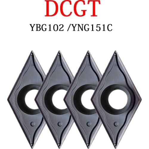 DCGT Carbide Inserts DCGT11 11T302 11T304 11T308 SF YBG102 YNG151C CNC Machine High Quality Blades For Lathe Turning Tool Holder