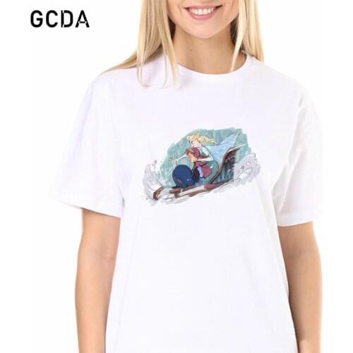 Aesthetic Harajuku T Shirt Women T-shirt Queen Elsa Princess Anna Graphic Tshirt Fashion Anime Top Tees Female