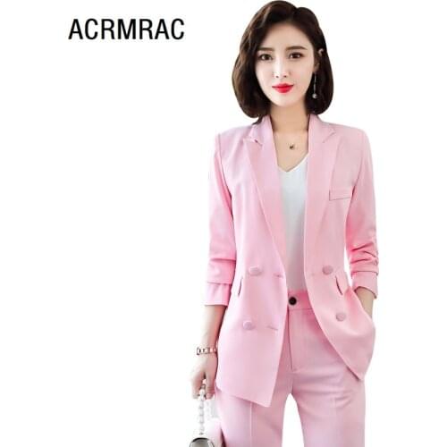 Women suits Slim autumn winter Blazers jacket pants 2-piece set OL Formal Women pants suits Woman set suits 8906