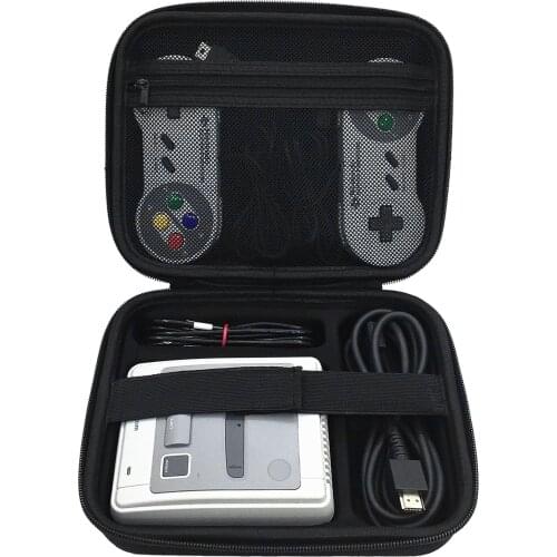 Bevigac Hard Shell Protective Storage Travel Hand Bag Case for Nintendo SNES Classic Mini Super Famicom Console Controller Cable