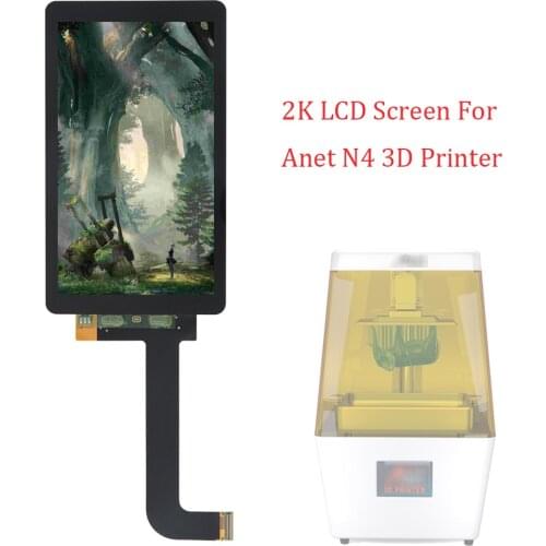 5.5 Inch 2560x1440 LCD Screen for Anet N4 For Anet 3D Printer 2K Replacement LCD Screen with Tempered Glass Film LS055R1SX03