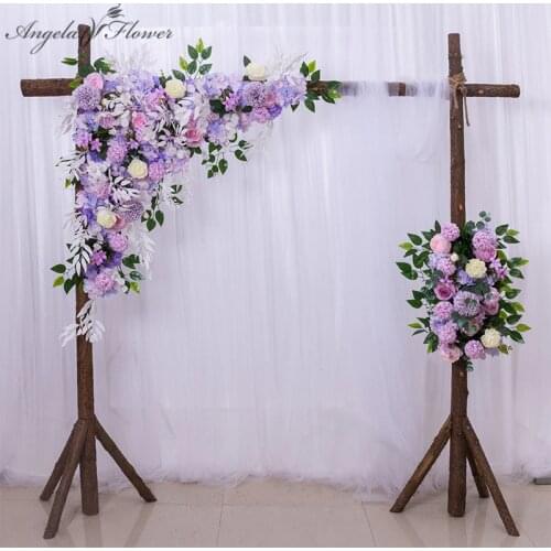 1set 1M artificial flower wall wedding arch decor backdrop road lead floral arrangement centerpiece flower row pompom peony rose