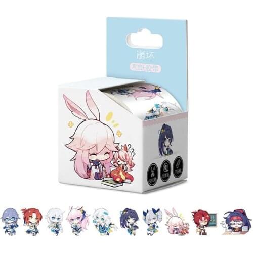 10 boes/lot Game Honkai Impact 3 Tape TOY MmiHoYo Kiana Kaslana Raiden Mei Washi Tape Paper Hand account sticker toy gift