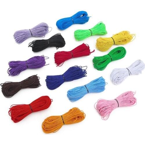 25 M/Lot 15 Colors For Choice Beading Elastic Cord Stretch Beads Cord Elastic Rope Strings DIY Rope Beads Thread For Bracelets