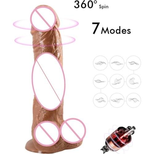 7 Frequency Simulation Penis Stretch Swing Sucker Vibrators Big Toy Sex Products G-Spot Vibrator Woman USB Plug-in Use Sex Toys