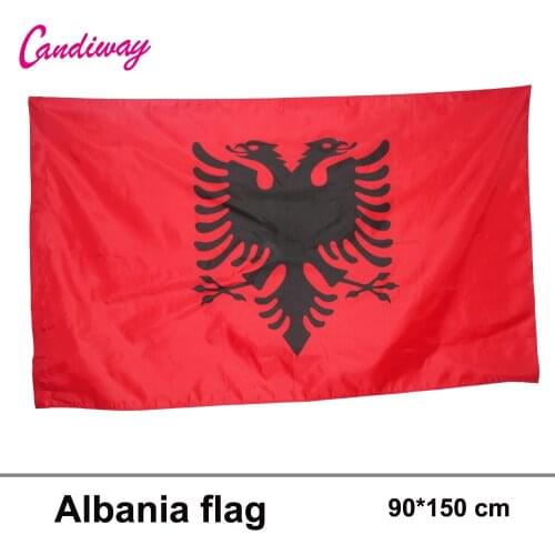 90*150cm Hanging Albania National Flag Office/Activity/parade/Festival/Home Decoration Banner
