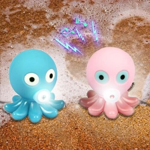 FREE SHIPPING BY DHL 200pcs/lot Plastic LED 3D Octopus Shaped Keychains with Sound Novelty Toy Keyrings for Kids