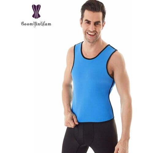Free Shipping Zipper Side Men Neoprene Vest Body Shaper Sauna Sweat Waist Trainer Workout Shapewear Corset Size XS-XXXL 620