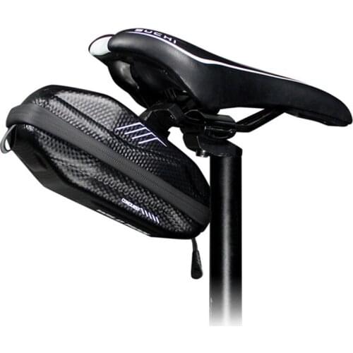 Wild Man EVA Hard Shell 0.8L Bicycle Tail Bag Bicycle Saddle Bags Waterproof Road MTB Shockproof Bag Cycling Pocket Accessories