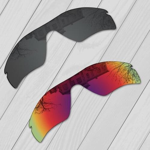 E.O.S 2 Pieces Black & Midnight Sun Polarized Replacement Lenses for Oakley Radar Path Sunglasses