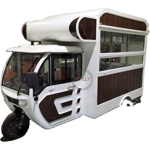 Electric Food Cart Motorized Mobile Trailer Truck Three Wheels Fast Tricycle Tuk Tuk Car For Sale Snack Ice Cream