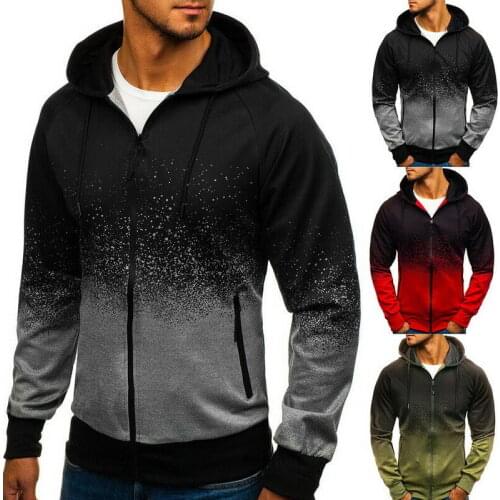Herren Kapuzenpullover Sweatjacke Hoodie Sweatshirt Zip Pullover Hooded Sport