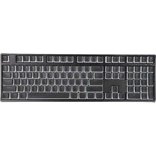 Pudding Keycaps for Mechanical Keyboard Black PBT Transparent Backlight 108 Keys Suit for Anne Pro 2 GK61 SK61 GK64 PC Game