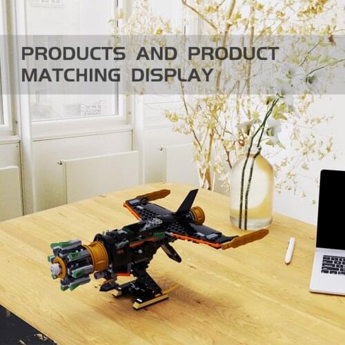 MOC Star Series Model Stand Holder For 71736 Shooting Airplane Building Blocks DIY Display Standing Bricks Toys For Kids Fans