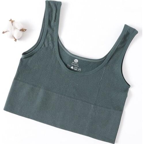Summer Women Crop Top Tank Top Female Vest Seamless Bra Top Sexy Lingerie Sleeveless Top Cami Tees Plus Size Camisole