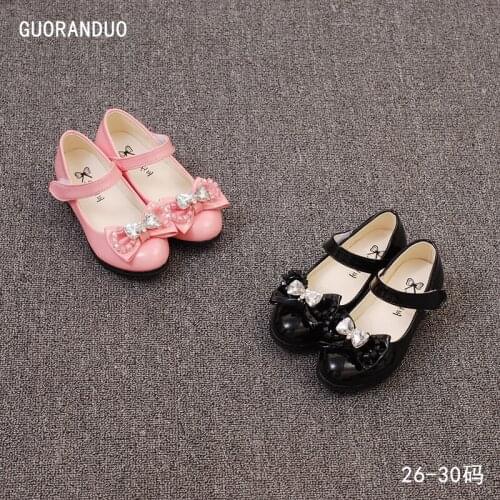 Hot Girls Shoes Leather Size 26-30 Kids Classic Solid Designer Children Shoes Girls Princess For teenagers