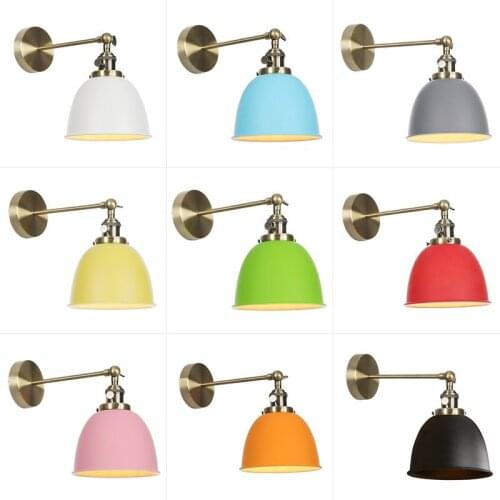 Loft American retro minimalist style wall lamp hotel restaurant bar wall sconce bedroom living room color iron lighting lamp