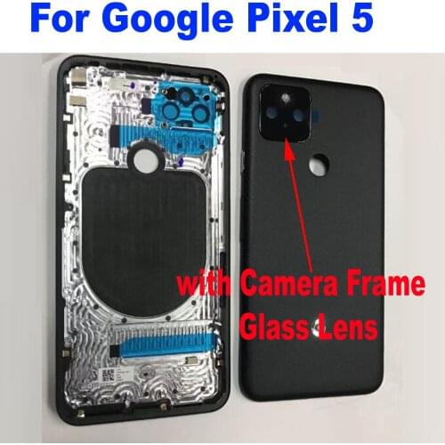 Best Quality Back Battery Cover Housing Door Lid For HTC Google Pixel 5 Rear Case with Camera Frame Glass Lens Phone Shell