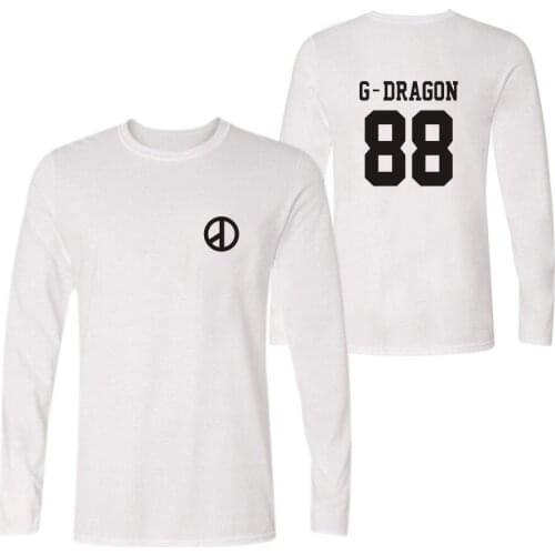 LUCKYFRIDAYF G-DRAGON bigbang kpop hip hop style fashion women men t shirt casual tee shirt long sleeve t-shirts sweatshirt tops