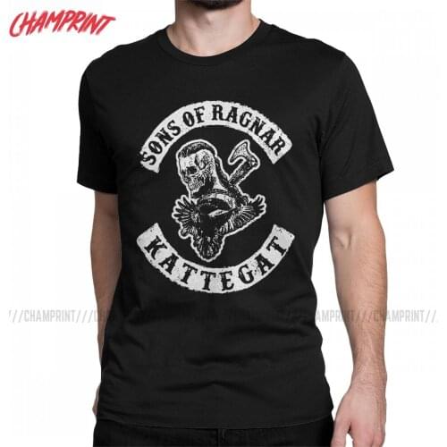 Sons Of Ragnar Vikings Mens T Shirt Viking Leisure Tee Shirt Short Sleeve Round Collar T-Shirt Cotton Gift Idea Clothing