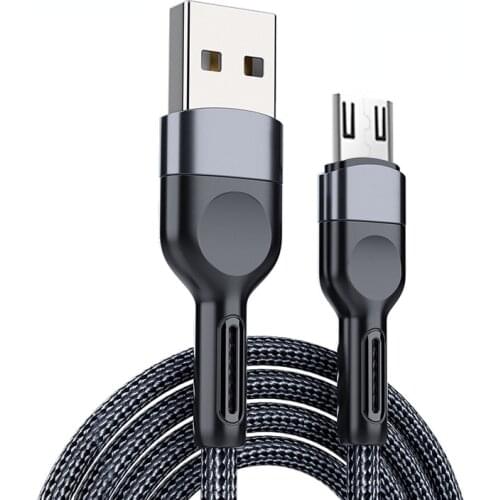 Nylon USB Cable for iPhone 13 12 11 Pro XS Max XR X 6 8 Micro Type C Fast Charging Mobile Phone Data Cables Charger Wire Cord