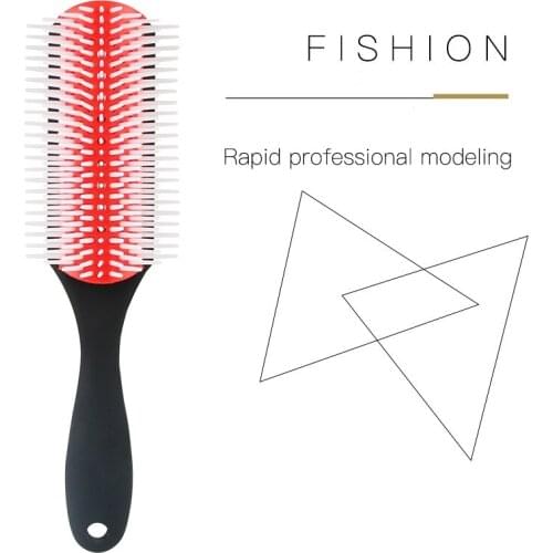 Salon Hair Professional Hairdressing Tools Styling Comb Big Back Head Oil Head Nine-row Comb Matte Anti-static Plastic Comb