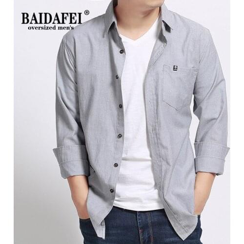 Oversized Shirt 5XL 6XL 7XL Mens Regular-Fit Long-Sleeve Pocket Cotton Shirt 2021 Spring Autumn New Mens Casual Loose Shirts