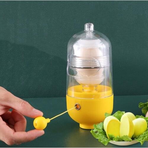 Manual Egg Puller Slinger Blender Golden Egg Maker Kitchen Egg White Egg Yolk Mixing Tool Mixer Shaker for Baby Kids Breakfast
