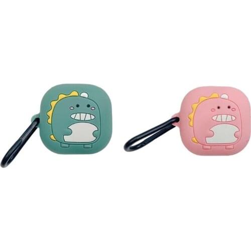 Cute Dinosaur Dust-proof Protective Cover Silicone Case for S-AMSUNG Galaxy-Buds Pro/Live Wireless Earphone