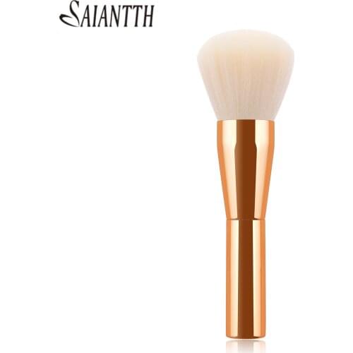 Saiantth Single rose gold makeup brushes professional loose powder brush high grade beauty cosmetic tool face make up blush