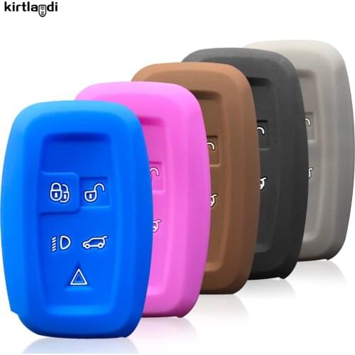 Kirtlandi Silicone Key Holder Keychain for Land Rover Range Rover Sports 2010 TDV8 2011 Discovery 4 IV LR RR Car Key Case Cover