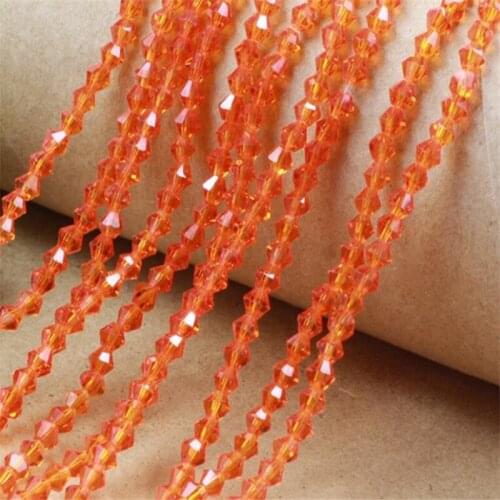 Loose 3MM-8MM Hyacinth Color Faceted Bicone Glass Crystal Beads DIY Hand Craft Beads For Clothing&Garment Art Decoration