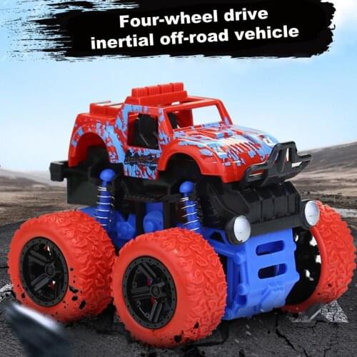 Stunt Car Creative 360-Degree Rotation Four-Wheel Drive Off-Road Vehicle Pullback Toy Friction for Holiday