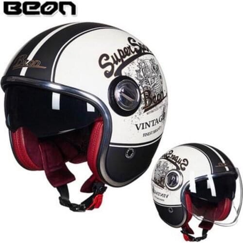 Vintage motorcycle Helmet , 3/4 open face scooter motorbike chopper helmet pink milky red blue M L XL XXL