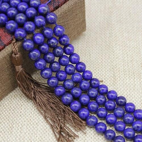 High Quality Nature Blue Stone Round Loose Beads Lapis Lazuli Round Beads for Jewelry Making Bracelet Earrings Necklace Beads