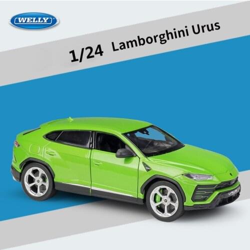 WELLY Diecast 1:24 Scale Lamborghin Urus SUV Simulator Classic Model Car Toy Vehicle Metal Toy Alloy Car For Boy Gift Collection