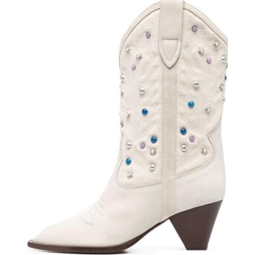 2021 womens autumn/winter new fashion nubuck thick heel boots warm short fluffy comfortable durable rubber shoes