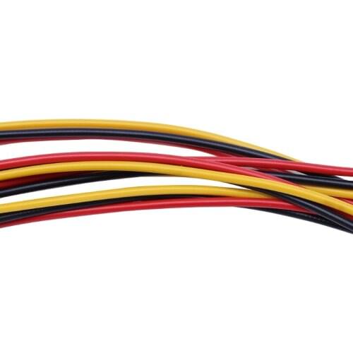 10Pcs/Set Dual Molex 4-Pin To One PCI-E 6-Pin Power Connector Y Adapter Cable R9UA