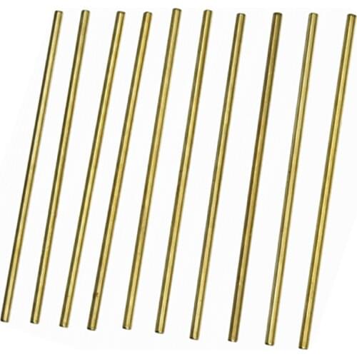 10pcs New 100mm Length 3mm Diameter Brass Round Rod Bar for RC Model Airplane Brass Rod
