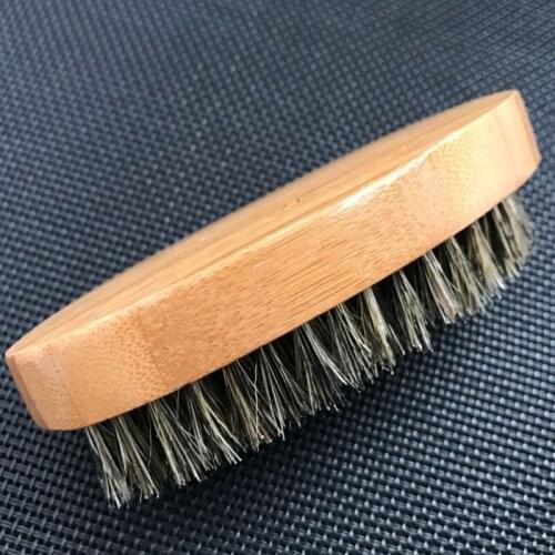 100pcs 11.5x5.5x3cm Wood Bristles Beard Brush Mustache Comb can customize logo Men wooden brushes
