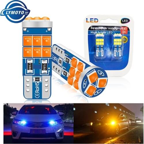 2pcs T10 led w5w bulb 194 168 w5w Canbus 3030 15smd wedge 12V Auto Car Interior Reading Lamp License Plate Light C No error6000K